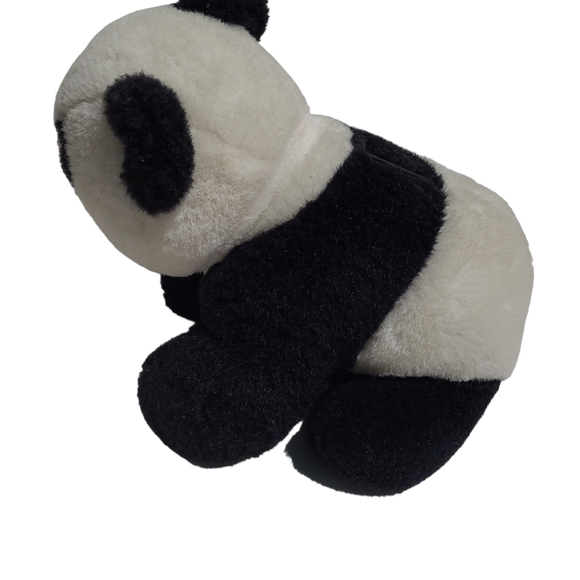 VINTAGE 9" Panda Bear Plush Piggy Bank Collectible Black/White Korea - Picture 8 of 9